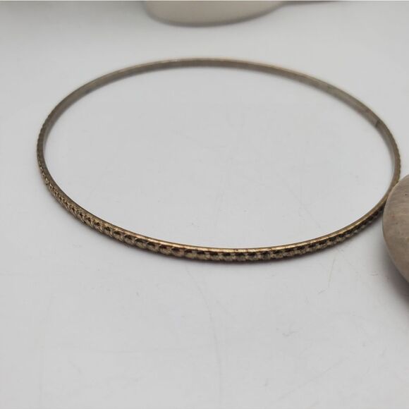 Snake skin patterned copper and gold toned bracelet B0920 - Picture 2 of 2